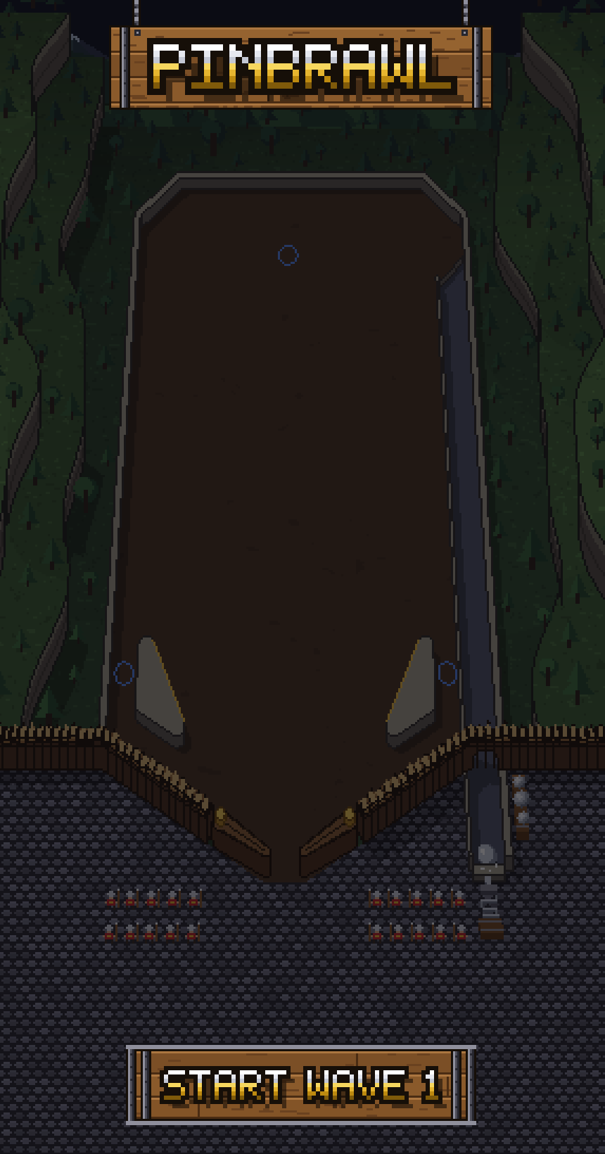 The Pinbrawl title screen.